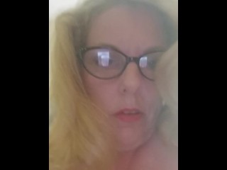 Milf pawg with glasses paying with her tits and pussy