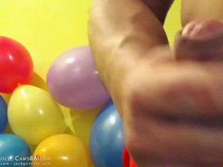 Muscle Cock Inflating Balloons.