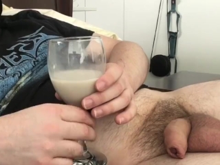 Milk and Cum CEI, Chaturbate Camgirl Makes Me Sip! Soft to Hard Uncut Cock