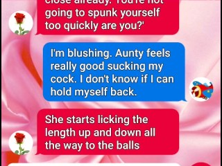 Aunty Vix and pumpkin sexting part two, taboo blowjob