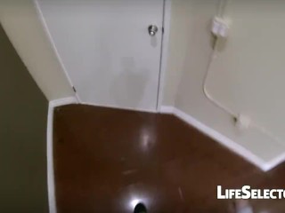 Big tits get fucked in bathroom