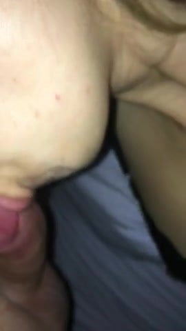 Lovely chick blowjob
