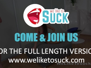 Weliketosuck - Sexy babe Kari is filmed gagging during blowjob