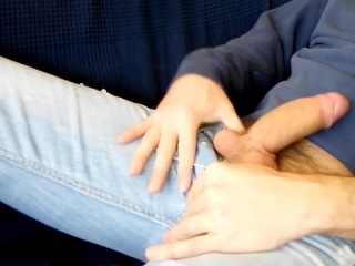 Hard cock in jeans