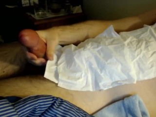 Meatinfinity9: Stroking My Nice Big Hard Cock and Cumming on Tissues