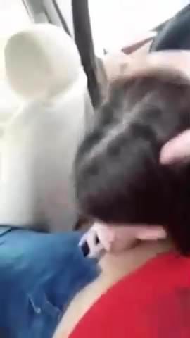 Babe gives blowjob and gets jizzed in mouth