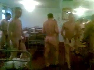 Nude soldiers in barracks army compulsory Inspection 