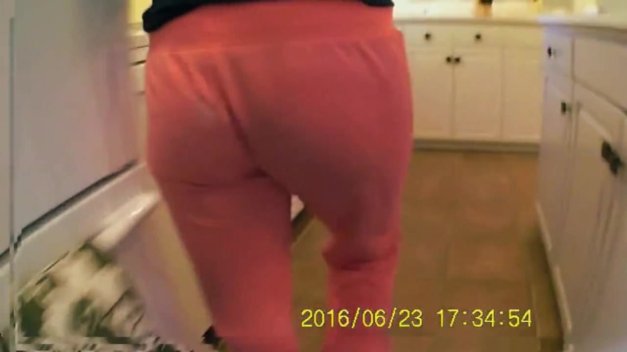 Mom using hairbrush to masturbate. Hidden cam