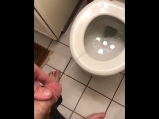 Teen soft piss in toilet