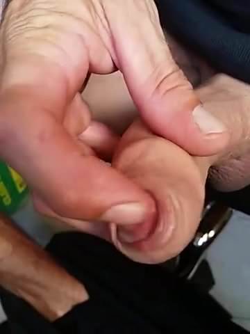 Fingering my foreskin 2