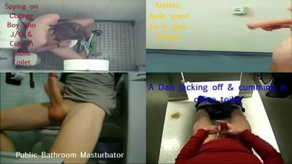 Spying on Kinky Men who Masturbate & Fucks in Public Toilets