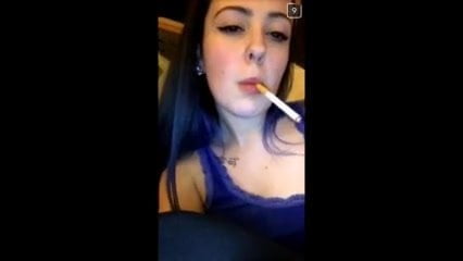 Anna having a cigarette again webcam