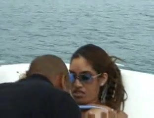 Juicy assed latina on boat