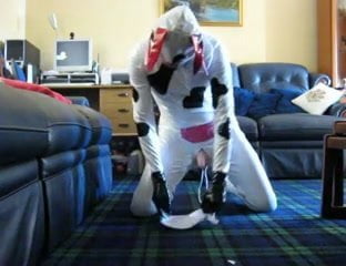 rubber cow milking