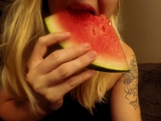 Mesmerizing Watermelon Slurping