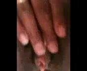 Ebony Finger Fucks Her Pierced Pussy