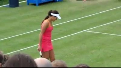 Ana Ivanovic shows her ass during a game in Birningham