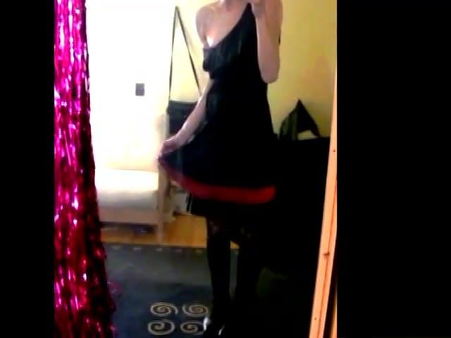 Making selfies in my black dress