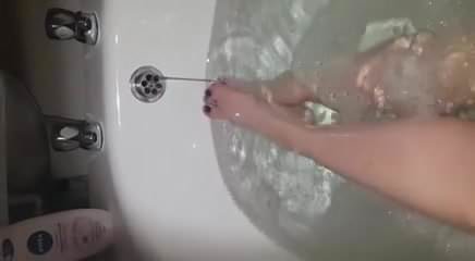 My GF Feet in the bath