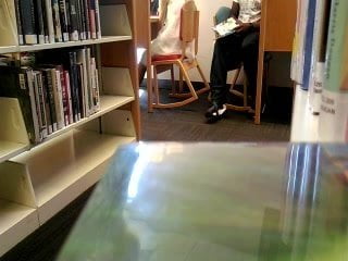 cum on asian girl in library