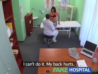 FakeHospital Busty sexy milf gets fucked on the examining table after strik