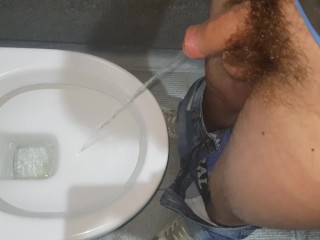 Pose on public toilet