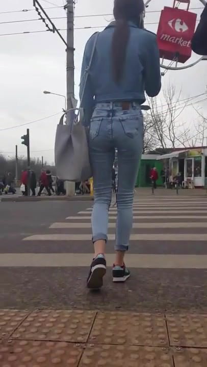 Spy sexy ass jeans teens girl romanian 