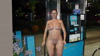 MILF Publicly Nude at Gas Station