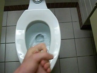 Young 18 Year Old Public Toilet Cumshot