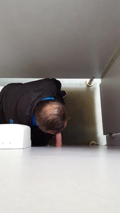 My cock getting sucked at a Public Toilet Gloryhole 2