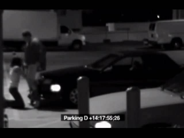 Teen sucking a security guy on parking lot
