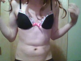 sexy skinny girl masturbates on webcam