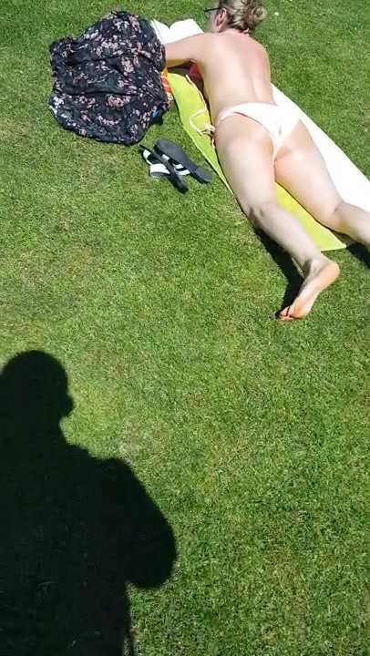 sexy blond nude sunbath bitch