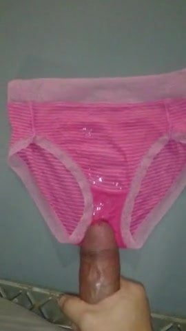 Cumming on stripped panties