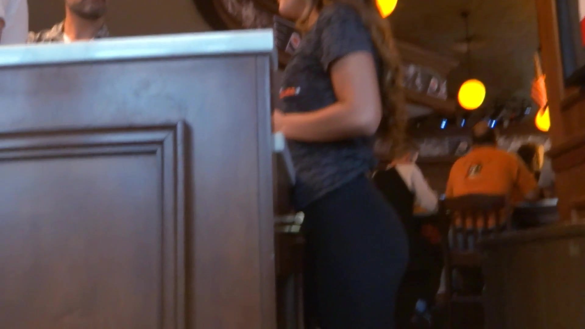 Sexy teen waitress 