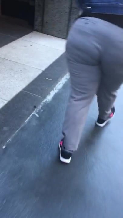 Big juicy booty milf in grey dress pants 1