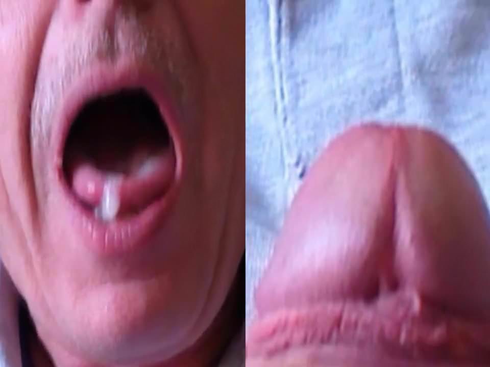 Split Screen Cum In My Mouth 5