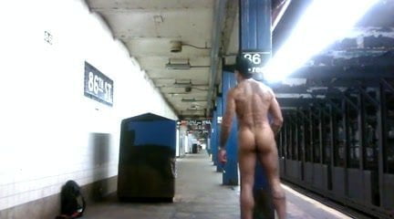 flashing at NYC subway station