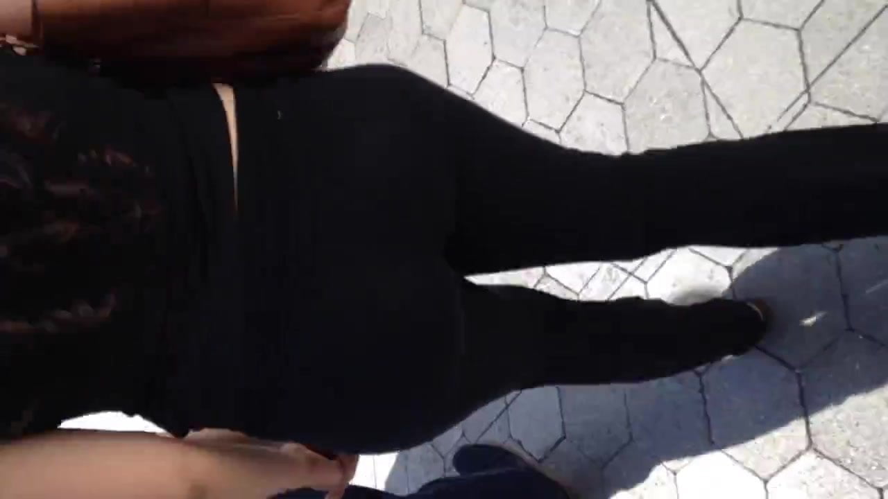 Mexican ass in black leggings