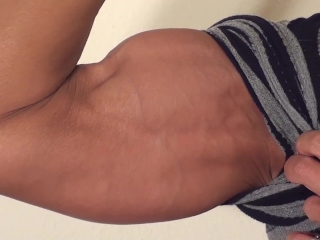 Female Bodybuilder Latia Flexes Big Biceps, Teases and Talks Trash