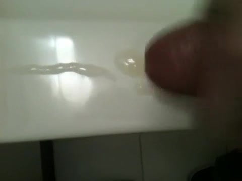 Shooting Rope Of Cum ON Sink