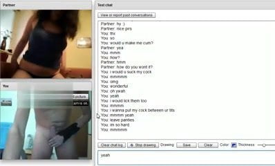 Girl with big tits make me cum on chatroulette