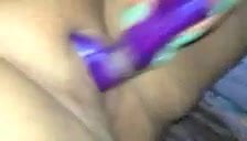 squirting on her vibrator