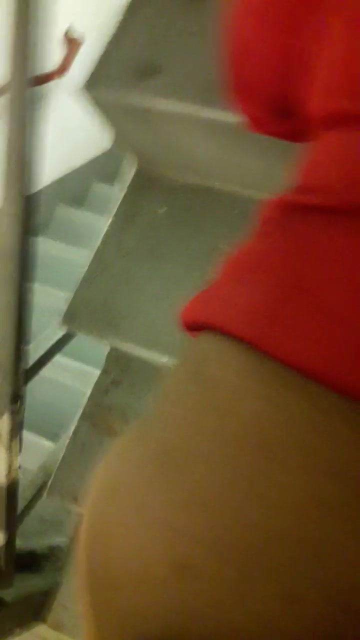 Bbw fucked in the ass on the stairs