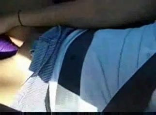 Girl fucks pussy with toy and cums while driving