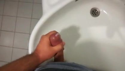 jerking-off in toilet