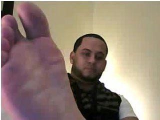 Straight guys feet on webcam #488 