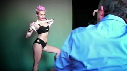 Miley Cyrus - Provocative Poses for V