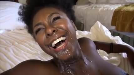Black Girl Fucked Hard Until She Squirts And Takes His Load