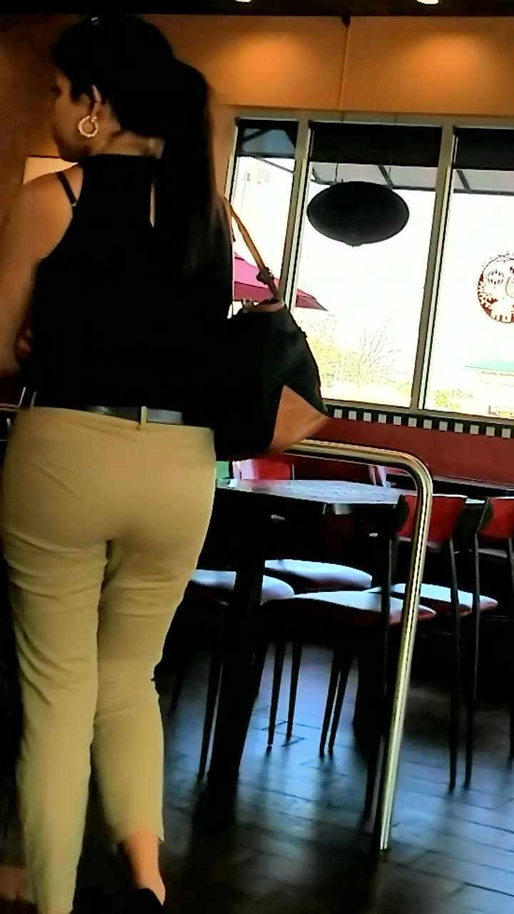 Nice Latina ass in Khakis with VPL